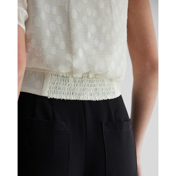 Express Women’s Polka Dot One Shoulder Banded Bottom Top Swan Size XL NWT $68 - Picture 4 of 16